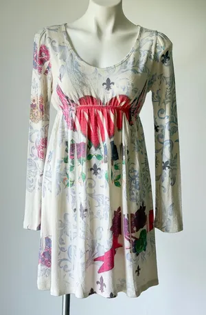 Vintage Y2K Empire Waist Mini Dress Multiple Size M thumbnail 1