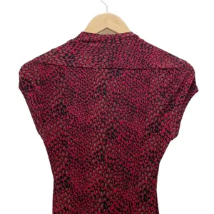 Norma Kamali Dress XS Red Snake Print Shrug Fit Flare Stretch Midi Animal Print thumbnail 5