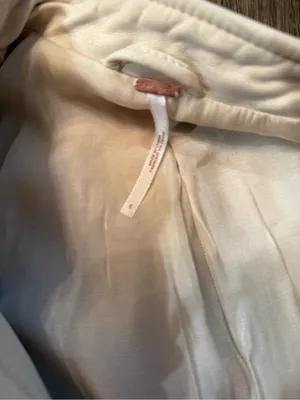 Free People Light Cream Women's Zip-Front Jacket Sz 6 faux Leather thumbnail 5