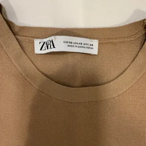 Zara Camel Ribbed Knit Top thumbnail 2
