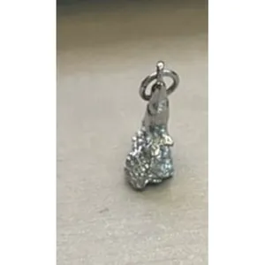 sterling silver 3D charm of a sea lion perched on a textured rock‎ 1" thumbnail 5