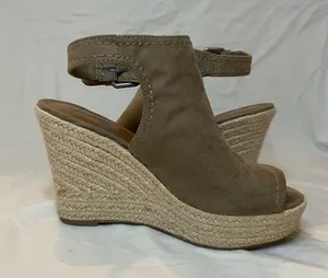 Target - Universal Thread Suede Espadrille Wedge Sandal Heels, Tan, Size 6, EUC thumbnail 4
