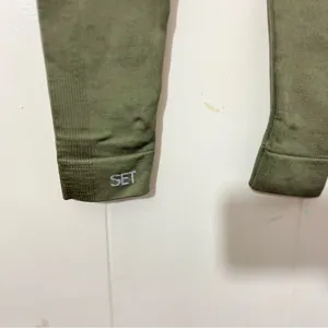 SET Active Sculptflex Seamless Leggings Olive Green High Rise Womens XS thumbnail 5