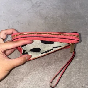Kate Spade New York Wristlet Pink Wrap Around Zipper Wrist Strap Wallet thumbnail 4