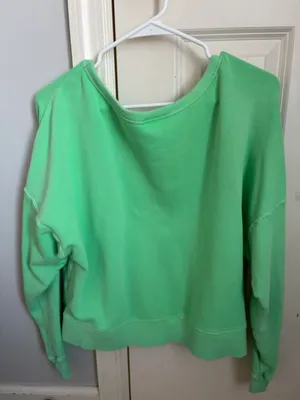 Universal Threads Green Off The Shoulder Pullover thumbnail 2