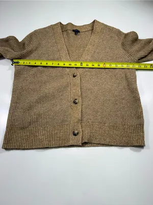 Talbots Wool Blend V-Neck Button Cardigan Sweater thumbnail 4