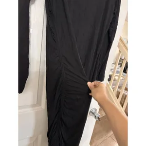 Good American Women Dress Size 7 black Jersey Slinky ruched *flaw see desc* thumbnail 12