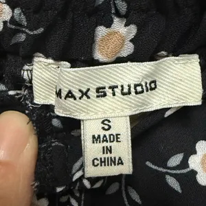 MAX STUDIO Floral Black Skirt Size Small thumbnail 13