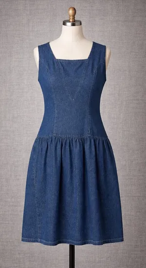 Vintage 90's You Too Babes 5 Juniors‎ Women's Denim Jumper Dress (Waist 31") thumbnail 1