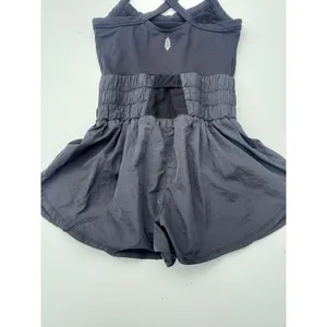 Free People Movement Way Home Skortsie Sleeveless Romper in Black S thumbnail 6
