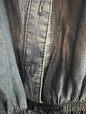 Chambray Long Sleeve Button Down Romper thumbnail 3