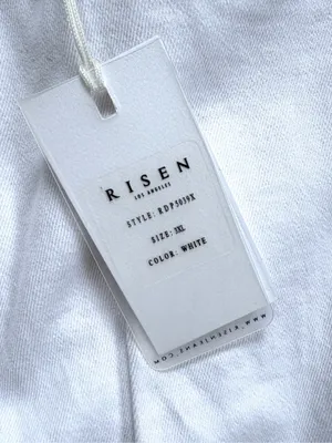 NWT Risen Jeans High Rise Distressed Wide Leg Dad Jeans White Size 3X thumbnail 4