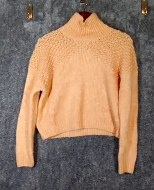 Free People Bradly Cropped Sweater Mockneck Textured Knit Pullover Small thumbnail 1