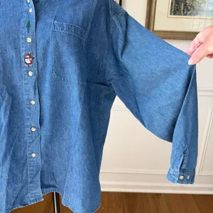 Vintage Northern Tradition Snowman Denim Chambray Button Up Shirt XL thumbnail 8