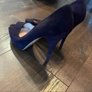 Purple Prada Suede Heels thumbnail 7