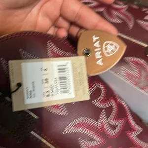 Ariat Women's Delilah Western Boot Brown and Pink Western Boots new in box ✨❤️ thumbnail 8