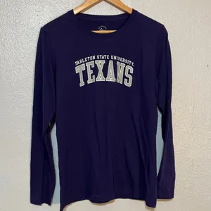 Gear for Sports Tarleton State University Texans Long Sleeve T-Shirt Shirt Purple TSU XL Y2K thumbnail 7