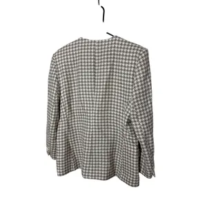 Vintage‎ Prophecy Womens Wool Blazer Houndstooth Button Front Jacket Size 12 Brown thumbnail 8