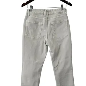 GOOD AMERICAN Classic Bone Straight Cotton High Rise Jeans Pants thumbnail 6