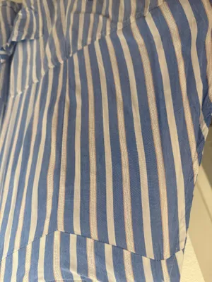Angie Blue & White Striped Romper thumbnail 7