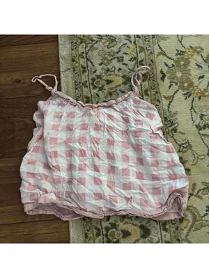 GUC SoHo Apparel Pink Plaid Pajama 2 Piece Tank Top And Pant Set thumbnail 3