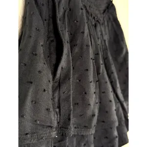Hollister Black Smocked Skirty Shorts Small Swiss Dot Flowy Coquette Boho Pocket thumbnail 8