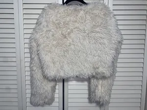 SheIn White Fur Coat thumbnail 3
