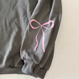 Women's Grey and Pink Bow Theme Sweatshirt Size 3XL #260576 thumbnail 2