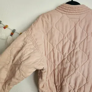 BLANK NYC Tencel Pink Drop Shoulder Quilted Oversize Jacket Boho Chic Fall M thumbnail 5