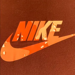 Women's Nike Chocolate Brown and Orange Soft Crop Top T-Shirt Medium Slim Fit thumbnail 7