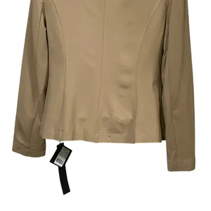 Mina Self Women Khaki Tan Open Front Collarless Blazer Jacket XX005S Size S NWT thumbnail 5