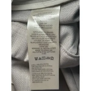 Maeve Anthropologie NWT Metallic Cropped Pants Size‎ Medium Silver Relaxed Fit thumbnail 9