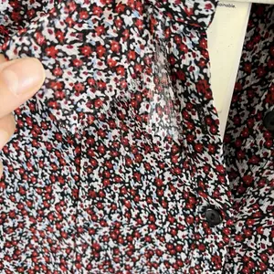 NWT Mango Amelie Floral Maxi Dress Size 4 Red Black Chiffon Ruffle Long Sleeve thumbnail 6