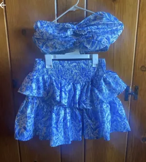 Two-Piece Set Shein Skirt Top Tube thumbnail 1