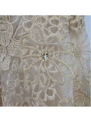 Gold Convertible Formal Dress Chi Chi London Applique Rose Floral Rhinestones 6 thumbnail 5