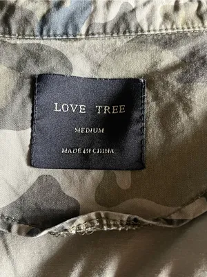 Love Tree Women's Camo Distressed Utility Jacket Size M thumbnail 4
