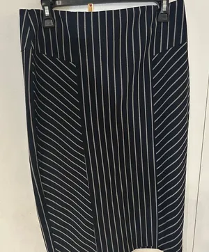 Navy Pinstripe Pencil Skirt - Sleek Office to Evening Wear thumbnail 1