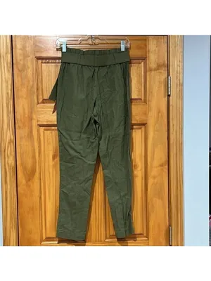 HAVE Los Angeles Green Linen Belted Pants thumbnail 3