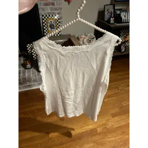 style & co white lace tank woman's XL‎ thumbnail 2