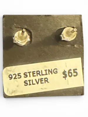 Sterling Silver 925 Rope Edge Stud Earrings thumbnail 2