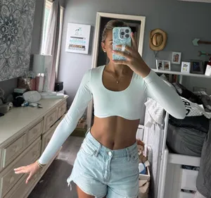 Aerie long sleeve with built in bra thumbnail 1