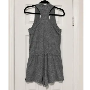 Nike Sportswear Gym Vintage Gray Racerback Romper Shorts XS Just Do It Logo thumbnail 4
