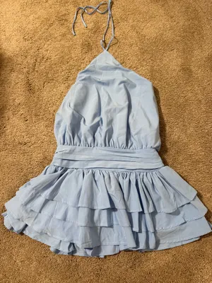 Mini blue dress thumbnail 5