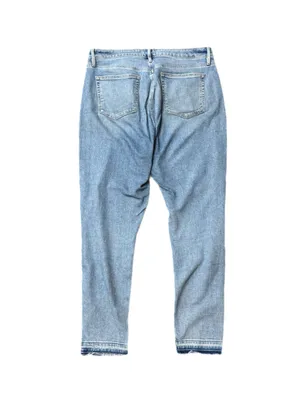 LOFT Light Blue High-Rise Straight-Leg Jeans thumbnail 2