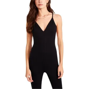 BB Dakota by Steve Madden Stretch‎ V Neck Jumpsuit in Black Size Small thumbnail 9