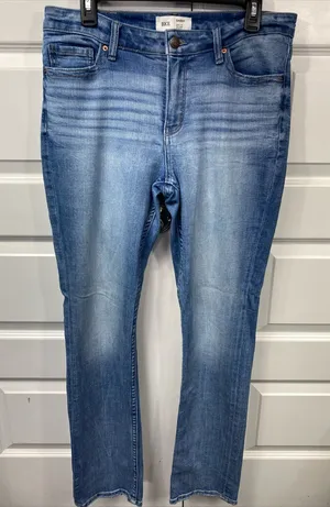 BKE Gabby Curvy Fit High Rise Straight Denim Jeans Stretch Medium Wash 29x32 thumbnail 1