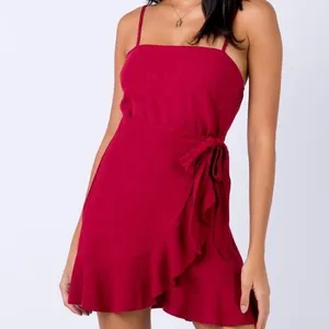 Princess Polly Caedere Mini Dress in Maroon Size 2 New with tag thumbnail 3