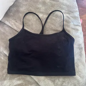 Black aerie offline skinny camisole race back crop top thumbnail 5
