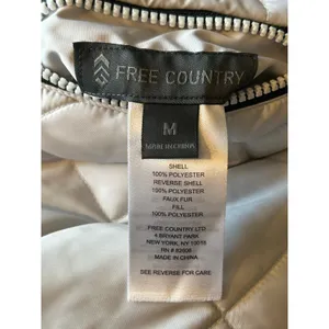 Free Country white reversible vest Sherpa Medium ski winter Layerable thumbnail 6