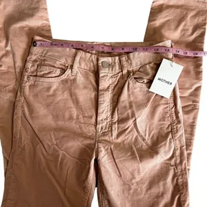 MOTHER The Looker Petal Pink Corduroy High Rise Skinny Jeans 26 NWT thumbnail 3